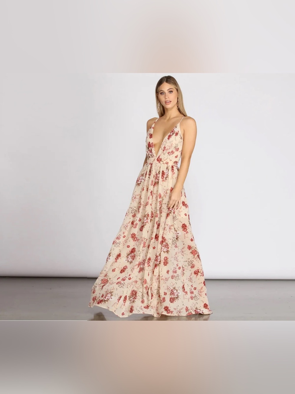 Windsor Floral A-Line Dress with Floral Print